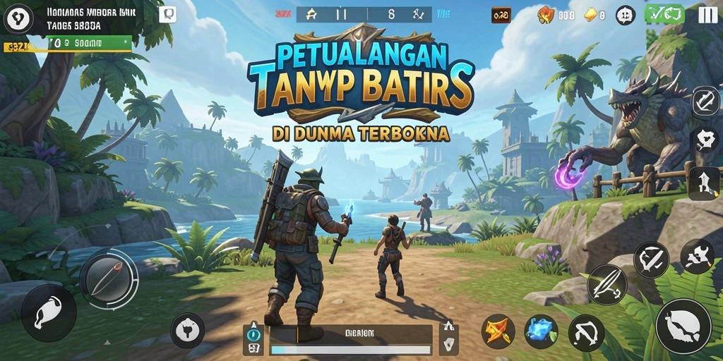 Screenshot gameplay 33ZK menampilkan eksplorasi dunia terbuka dengan detail luar biasa.