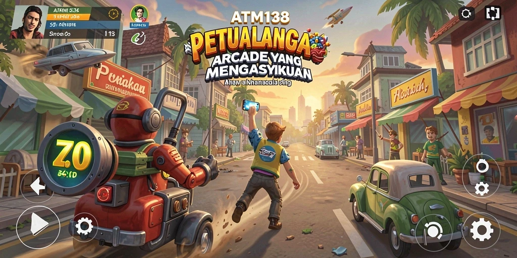 Tampilan screenshot ATM138 menunjukkan aksi seru gameplay arcade.