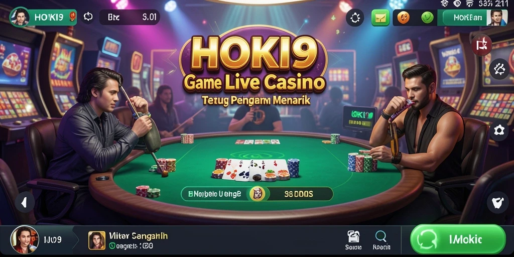 Tampilan seru gameplay Live Casino di HOKI9 dengan dealer profesional.