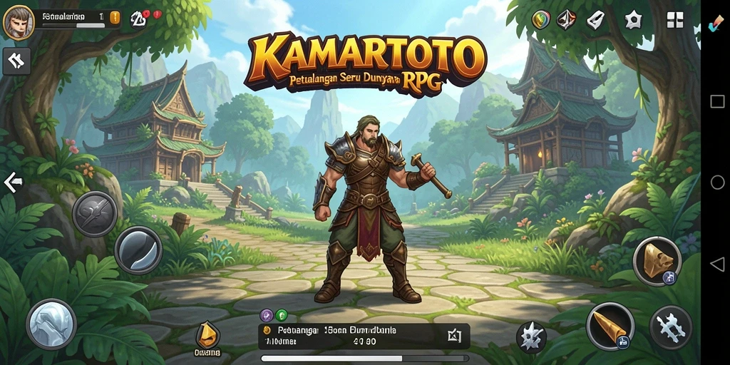 Tangkapan layar utama KAMARTOTO menampilkan aksi seru dalam permainan RPG.