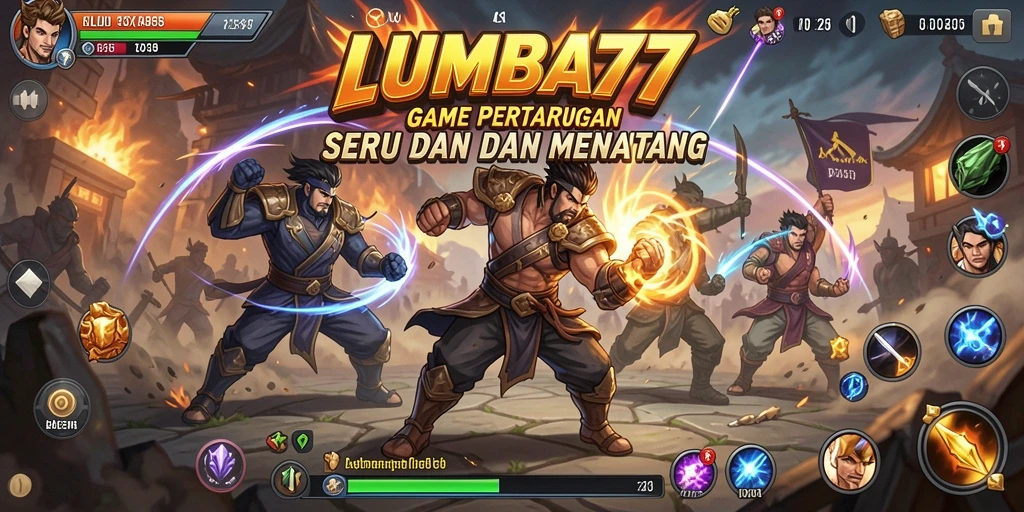Screenshot gameplay LUMBA77 yang menunjukkan pertarungan mendebarkan.