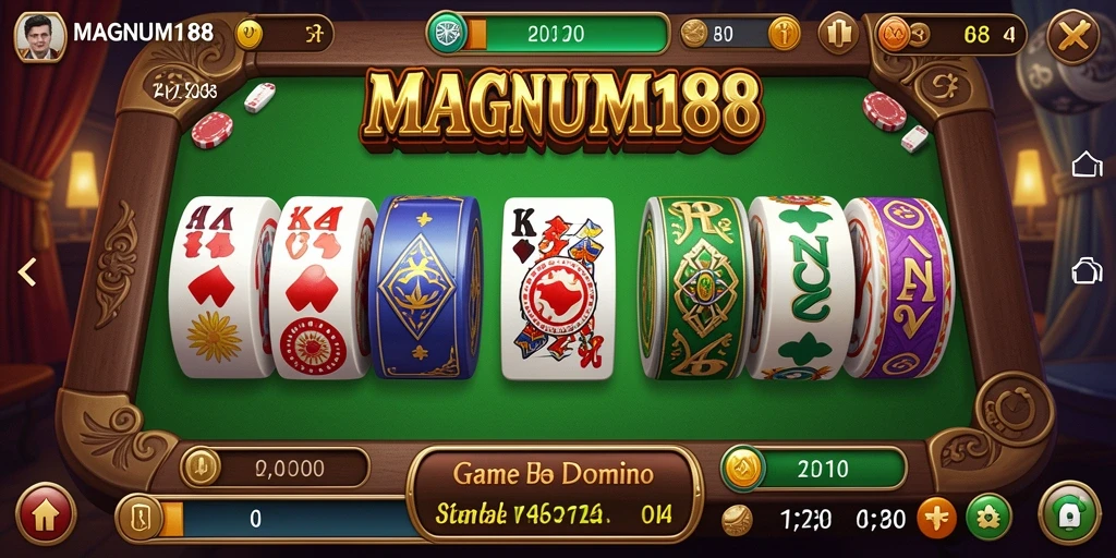 Tampilan gameplay seru dari game Domino MAGNUM188.