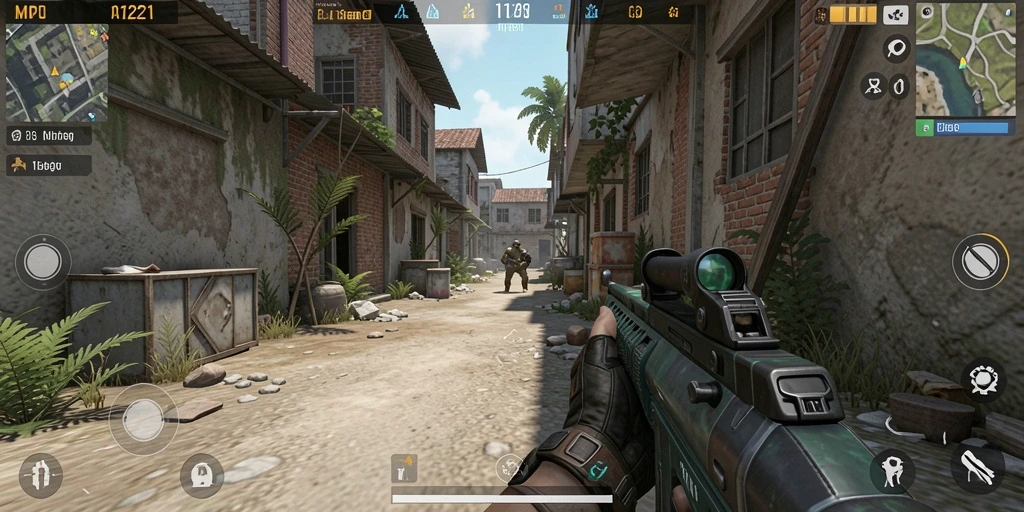 Gameplay seru MPO1221 dengan pertempuran FPS yang mendebarkan.