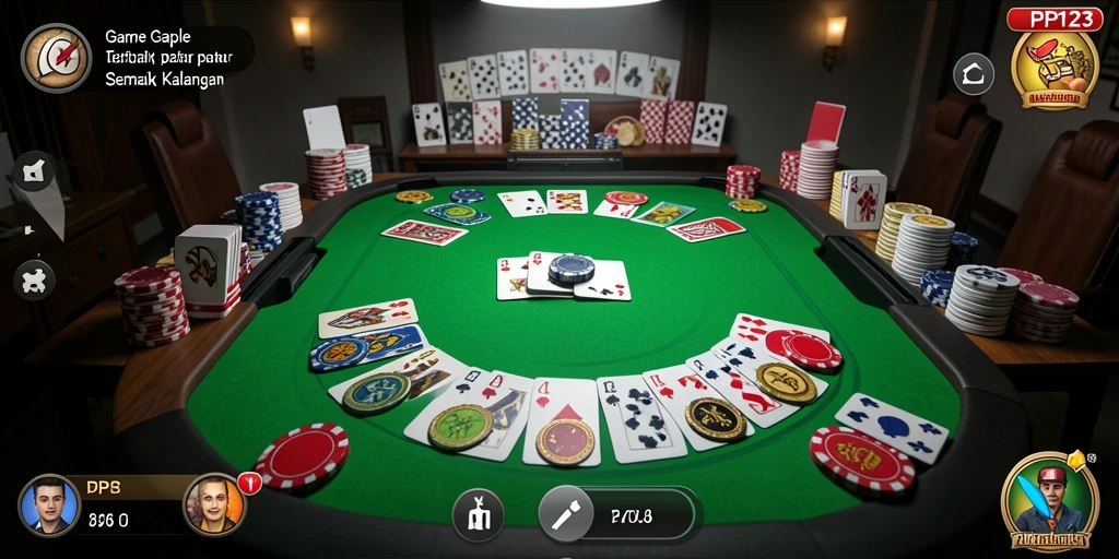 Tampilan gameplay Gaple yang seru dan interaktif di PP123.