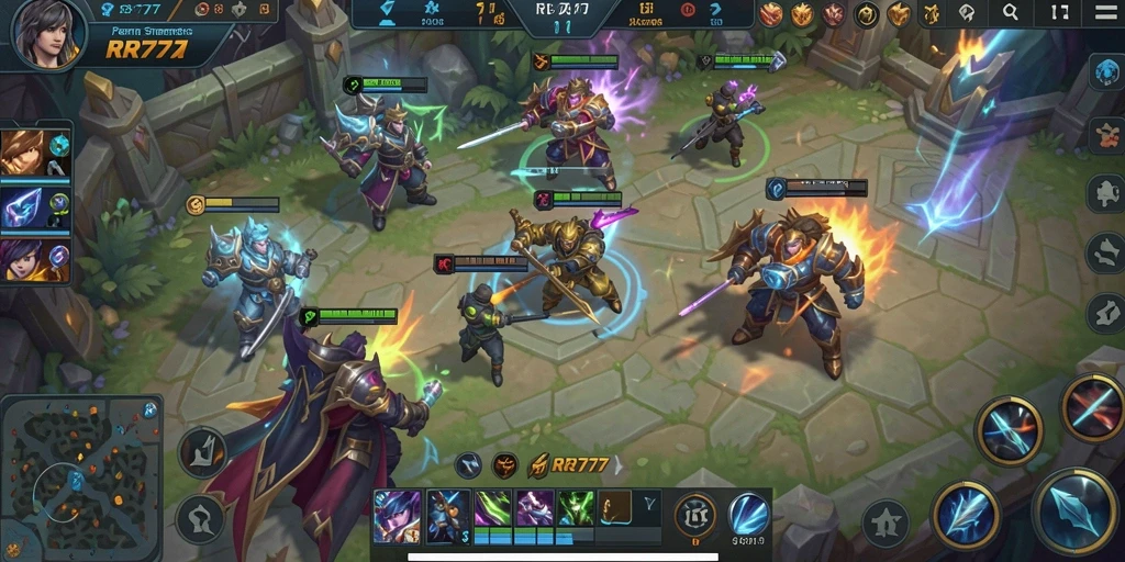 Gameplay seru dan strategi tim yang intens di RR777.