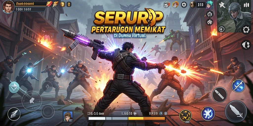 Tampilan seru gameplay SERURP dengan aksi pertarungan yang menegangkan.